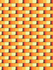 Geometric background of rounded rectangles with trendy gradient pattern. 3d rendering colorful digital illustration