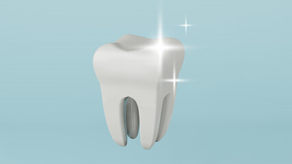 Dental model of premolar tooth, 3d rendering