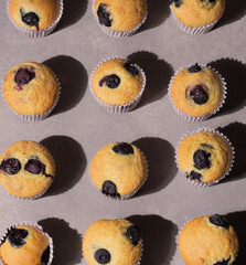 Full Capture of Homemade Muffin Pattern, Rustic, Hard Light.