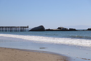 SS Palo Alto Ship Wreck at the end of the Pier at Seacliff State Beach on a Sunny Day