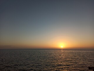 sunset over the sea