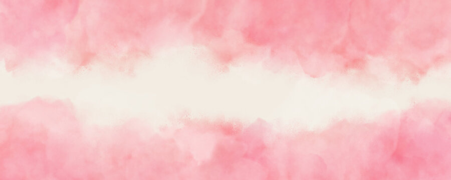 ピンクの水彩背景画像 - Pink watercolor paint splash © YUKO