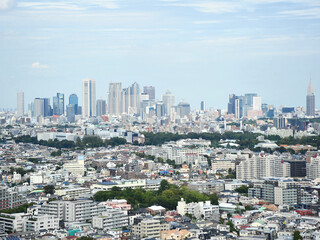 ランドマークプラザ超高層ビルからの東京三軒茶屋付近、俯瞰の眺め