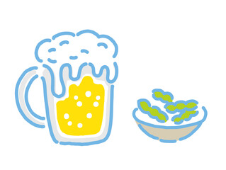 ビールと枝豆