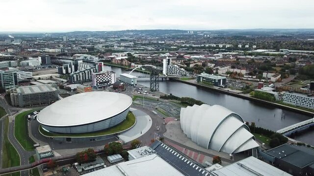 The SSE Hydro, Glasgow. Aerial forward