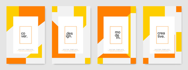 Set of modern cover and poster design template. Abstract colorful geometric shape for banners, business promotion, event, flyer and page layout design other.