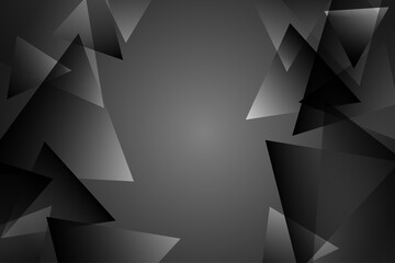 三角背景　abstract tryangle on dark black background