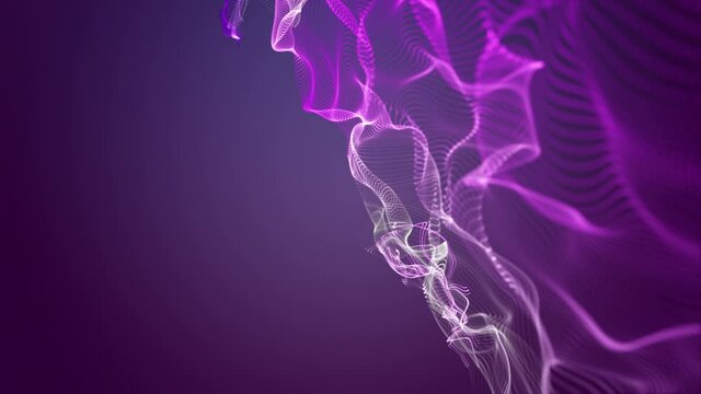 Romantic animation with wave object in slow motion and space for text, 4096x2304 loop 4K