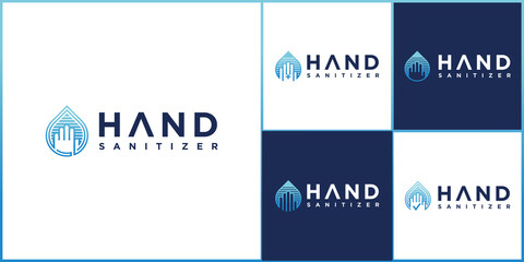 Water Drop Hand Wash Sanitizer Logo Design