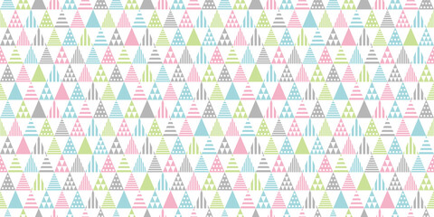 Triangle shapes background. Seamless pattern.Vector. 三角パターン