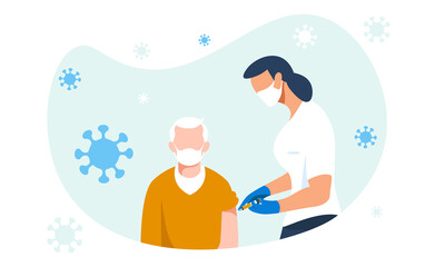 time of vaccines pandemic and health crisis concept. medical staff attending.