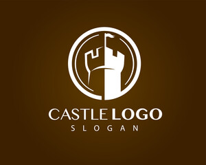 circle castle art logo symbol design illustration © syafart