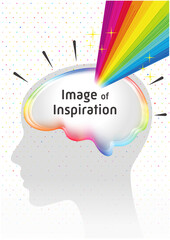 Image of inspiration, rainbow color design.