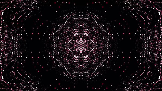 Kaleidoscope fractals background with red yellow colour combination