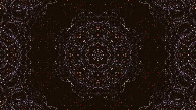Kaleidoscope fractals background with golden colour