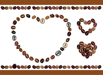コーヒーのイラスト かわいいコーヒー豆の家のイラストとメッセージ入り フレームイラスト Bean Sticker Be Pomme