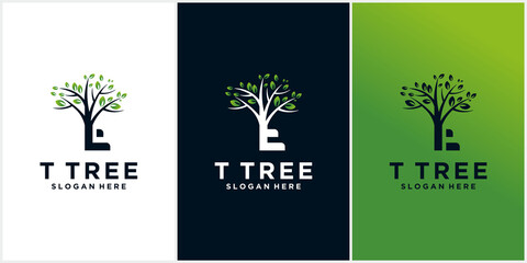 Technology tree logo set 