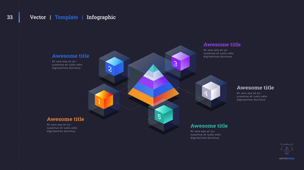 Minimalistic infographic presentation slide.