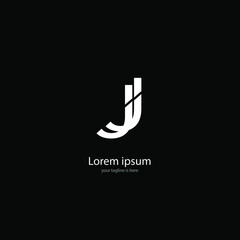 letter J elegant logo concept of minimalist style