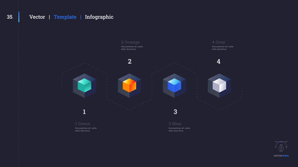 Minimalistic infographic presentation slide.