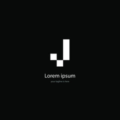 Fototapeta premium letter J elegant logo concept of minimalist style