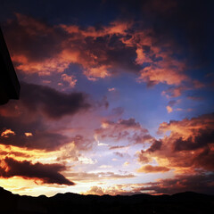 sunset in the mountains