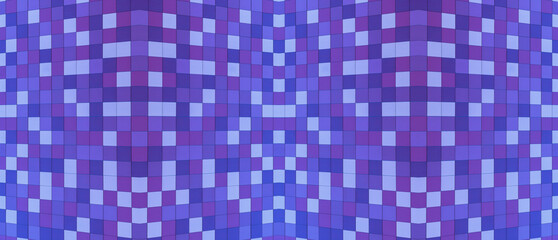 Surface of the multi-colored tiles. Abstract form. Color - Pale Cornflower Blue, Free Speech Blue, Slate Blue, Royal Purple. Graphic illusion concept.