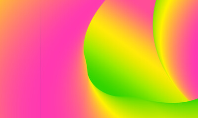 Colorful abstract rainbow curve 3D flow background. Liquid fluid gradient rainbow background.