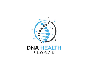 DNA logo design template.icon for science technology