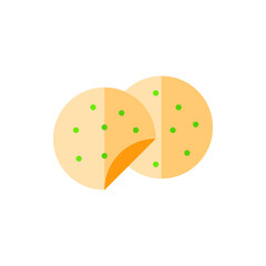 Cong You Bing Flat Icon Logo Illustration Vector Isolated. Chinese Food and Restaurant Icon-Set. Suitable for Web Design, Logo, App, and Upscale Your Business.