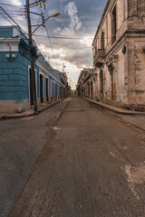 Old streets of the city of Matanzas, Cuba.