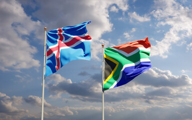 Flags of Iceland and SAR African.