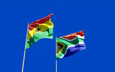 Flags of Ghana and SAR African.