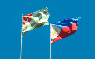 Flags of Philippines and Abkhazia.