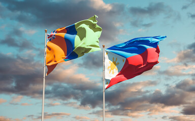 Flags of Sultanate of M'Simbati and Philippines.