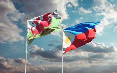 Flags of Wales and Philippines.