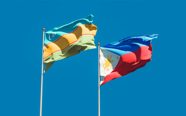 Flags of Karakalpakstan and Philippines.