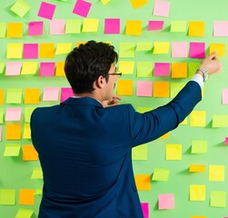 Businessman with many business priorities