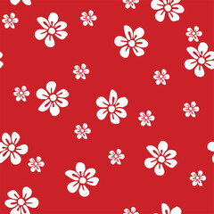 Obraz premium Floral seamless pattern. Vector design. Wallpaper, background, textile.