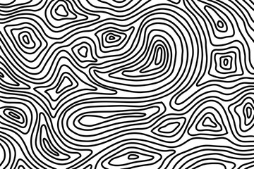 Black and white wave pattern. Abstract background. Vector illustration.