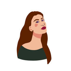 Illustrations with a woman, a girl. Fashion illustration. Mothers Day. International Women s Day.