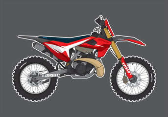 Sports bike motorcycle decal design  template vector