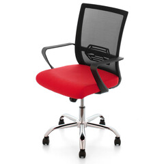 Office desk chair with lumbar support isolated on white background