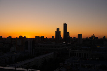 Fototapeta na wymiar Sunset in the city