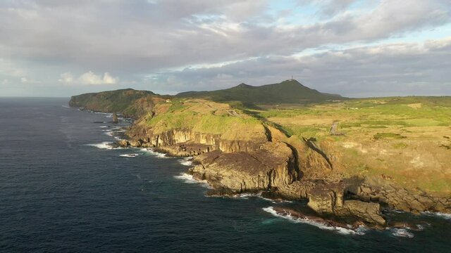 日本 与那国 島 沖縄 2021年 晴天 灯台 海 ドローン 撮影  離島 island drone yonaguni japan okinawa