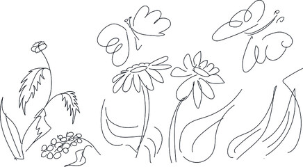 Nature illustration. Wild nature. Vector image