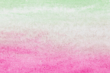 Gently watercolor background of mixing of green and pink colors. Color pattern for design, fabric and presentation.