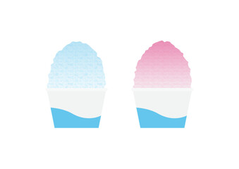 かき氷（ベクター）