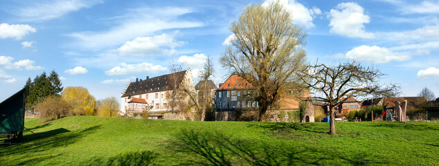 Residence from the 15th to 17th century in Echzell-Bingenheim in the Wetterau district in Hesse,...