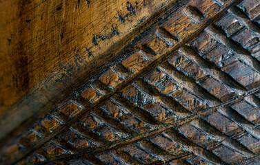 macro texture of exotic hard wood carvings